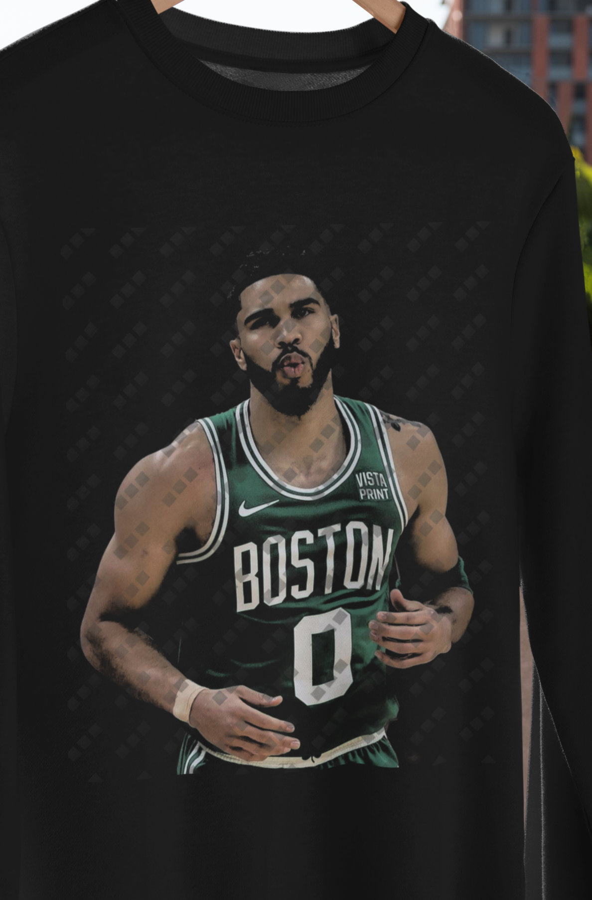 Jayson Tatum Halftone Crewneck Sweatshirt