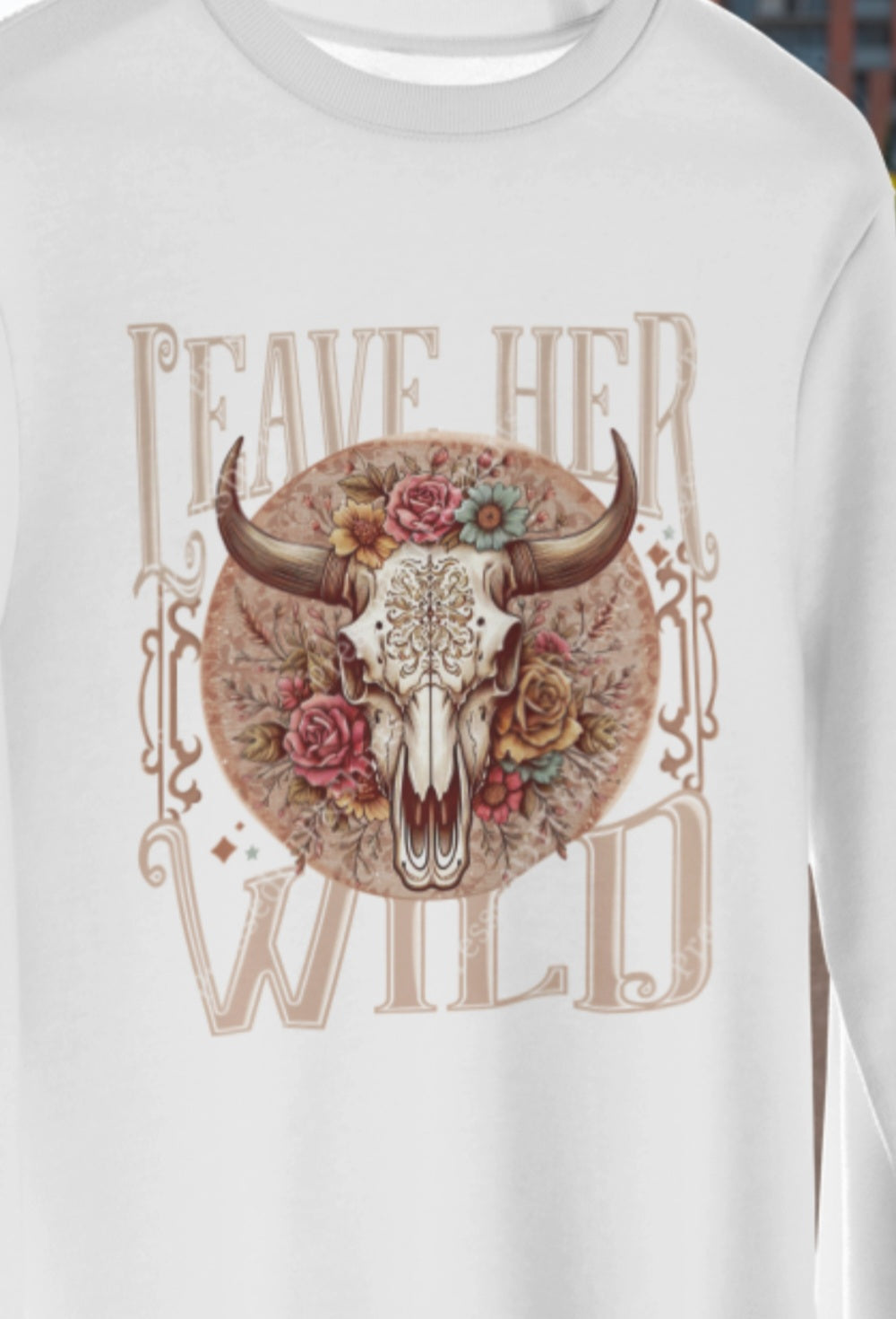 Leave Her Wild – Unisex Crewneck Sweatshirt (Women's Design)