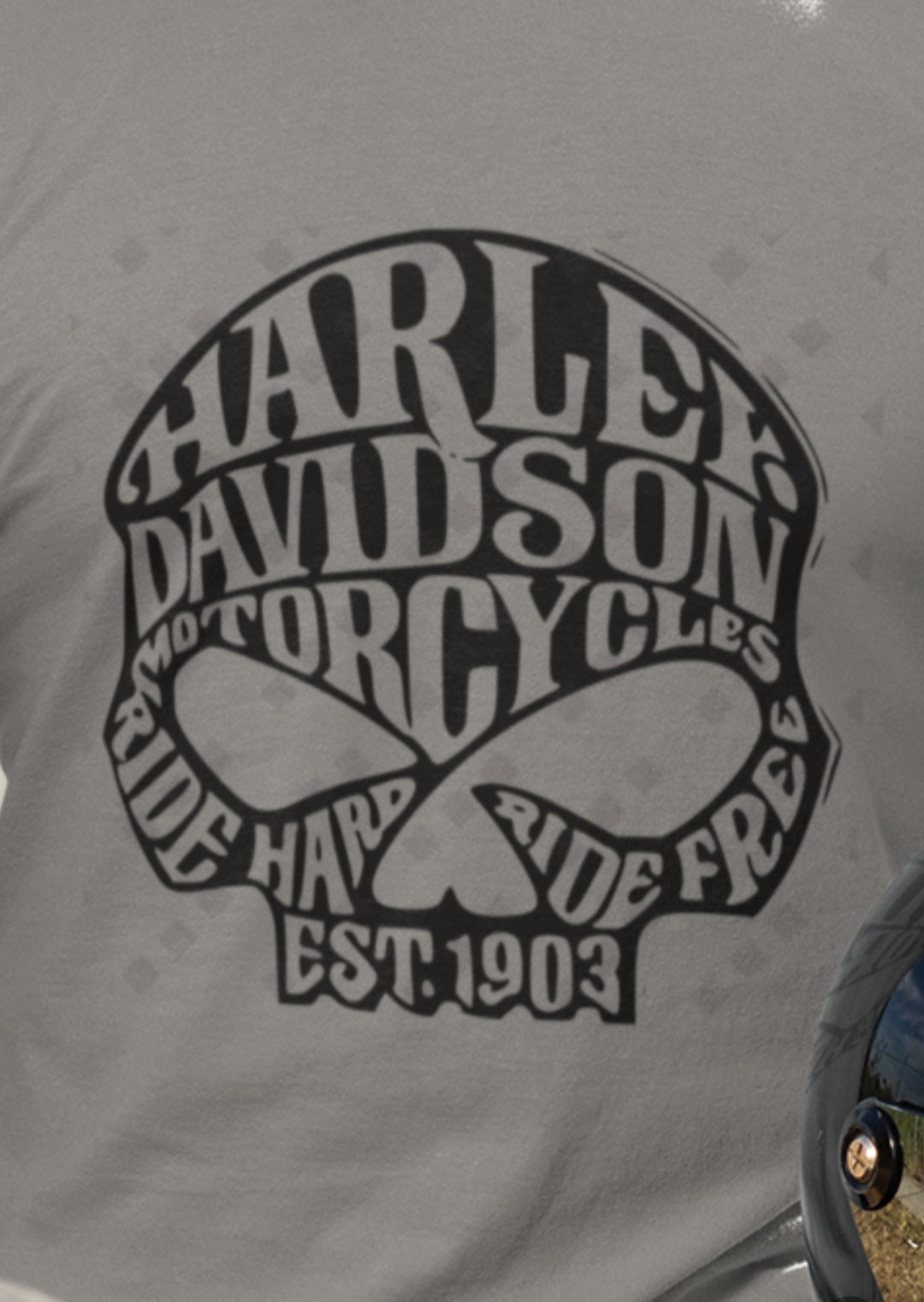 Harley Davidson Skull Ride Hard Ride Free Unisex T-Shirt
