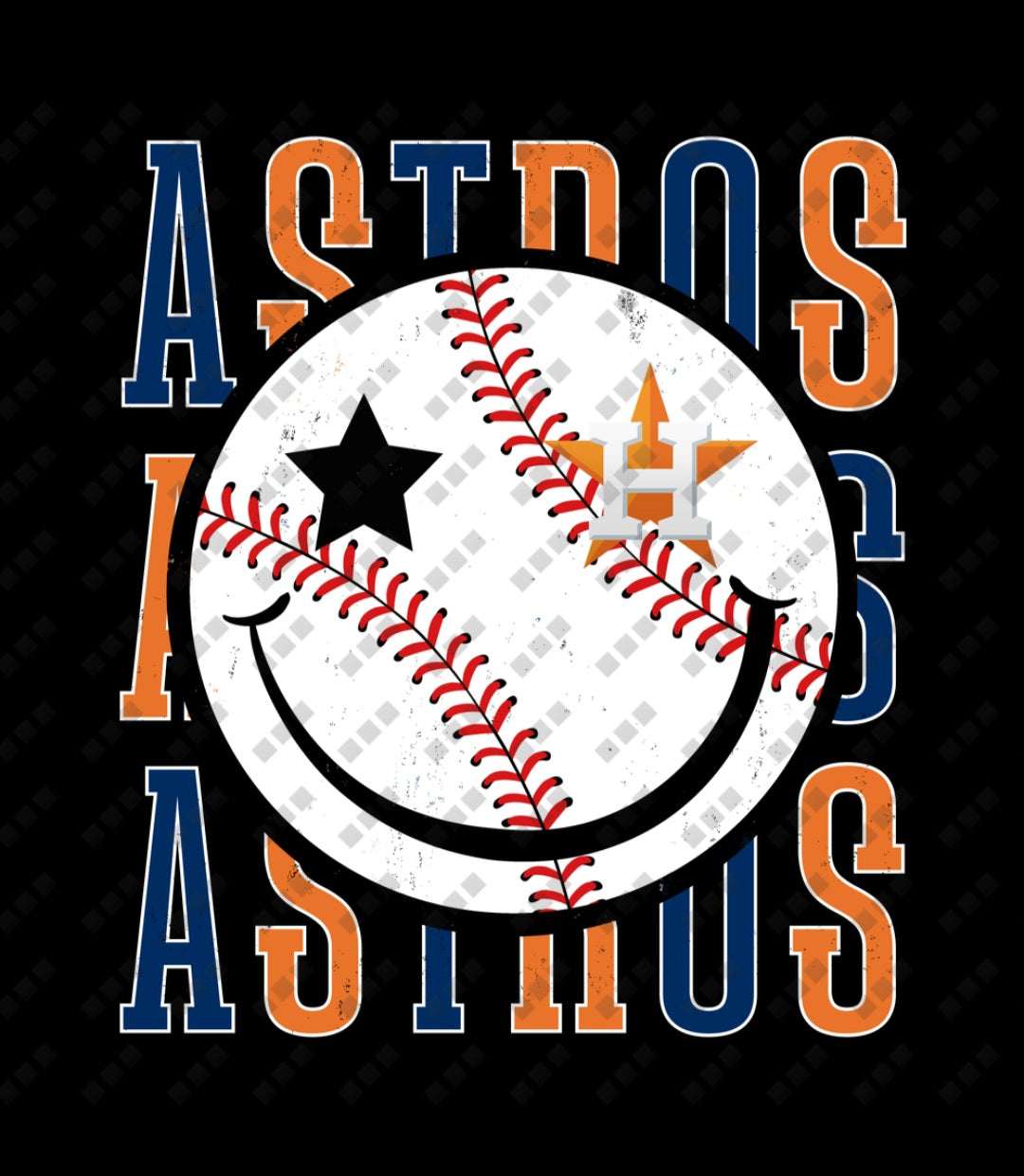 Houston Astros Smiley Face Tee – Unisex