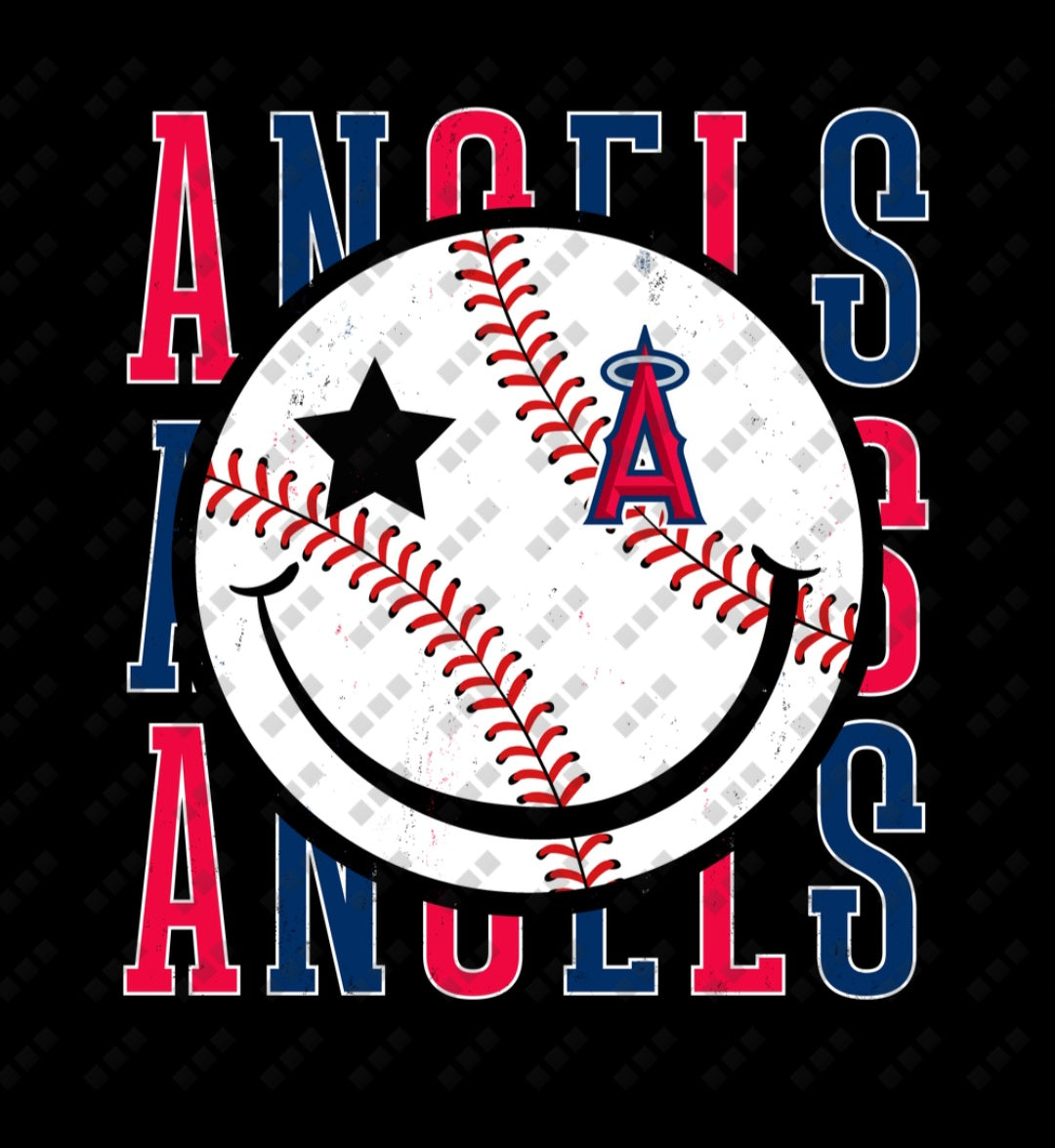 Los Angeles Angels Smiley Face Tee – Unisex
