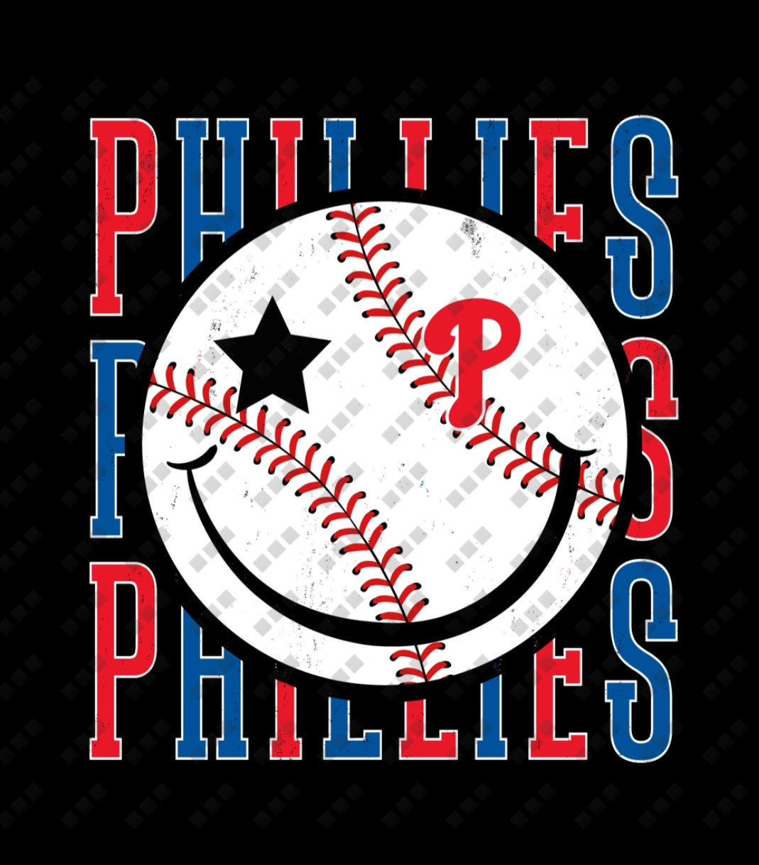 Philadelphia Phillies Smiley Face Tee – Unisex