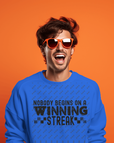 Nobody Begins On A Winning Streak Crewneck Sweatshirt | Jelly Roll Lyric