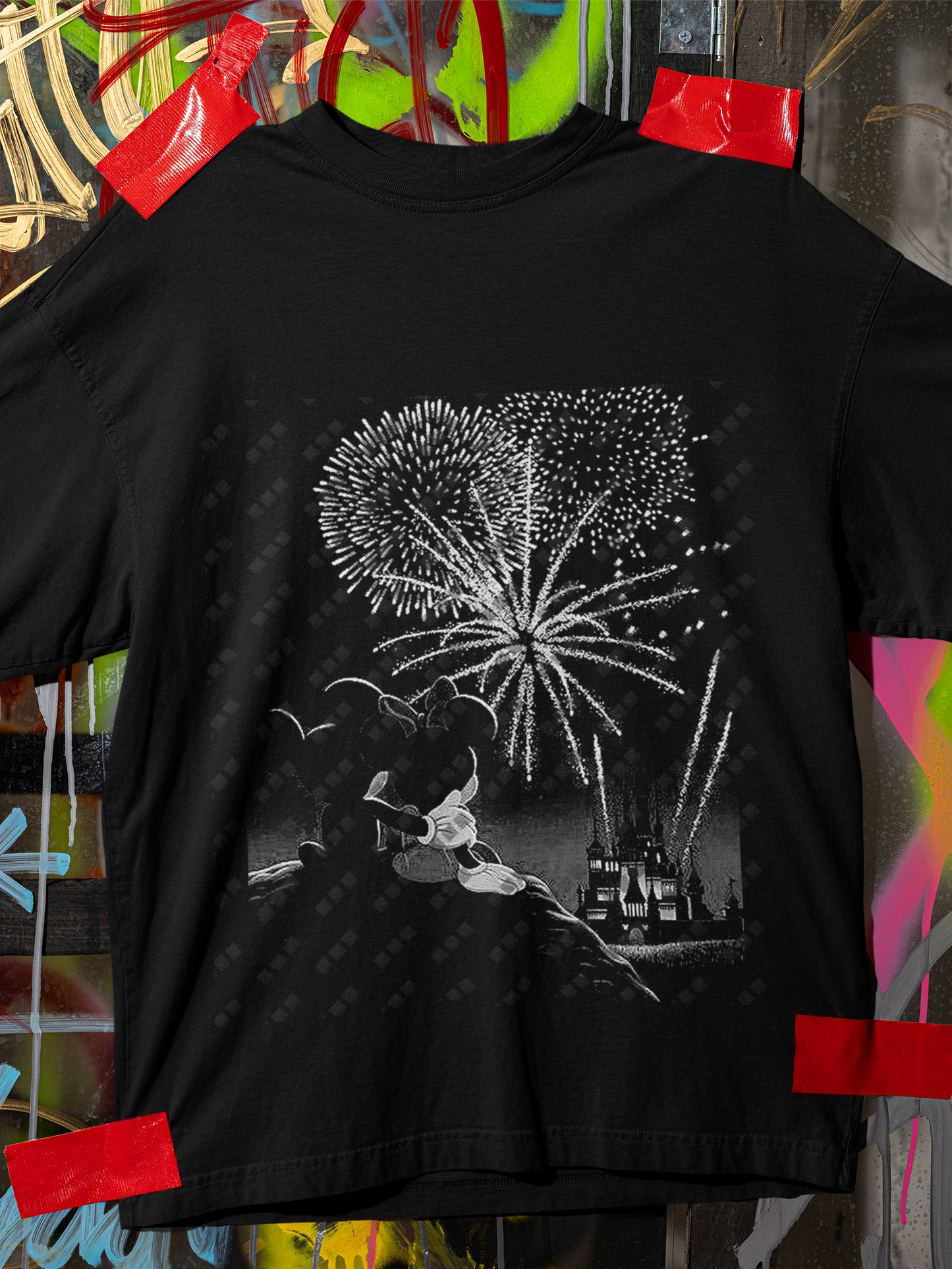 Mickey & Minnie Mouse Halftone – Unisex T-Shirt