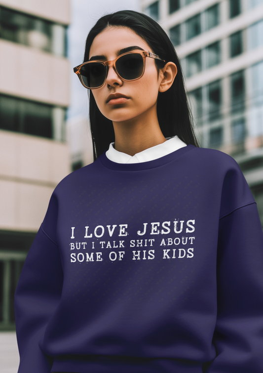 I Love Jesus Crewneck Sweatshirt | Faith With a Sense of Humor