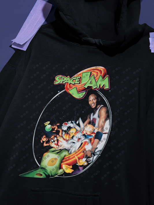 Space Jam- Micheal Jordan Halftone Hooded Sweatshirt
