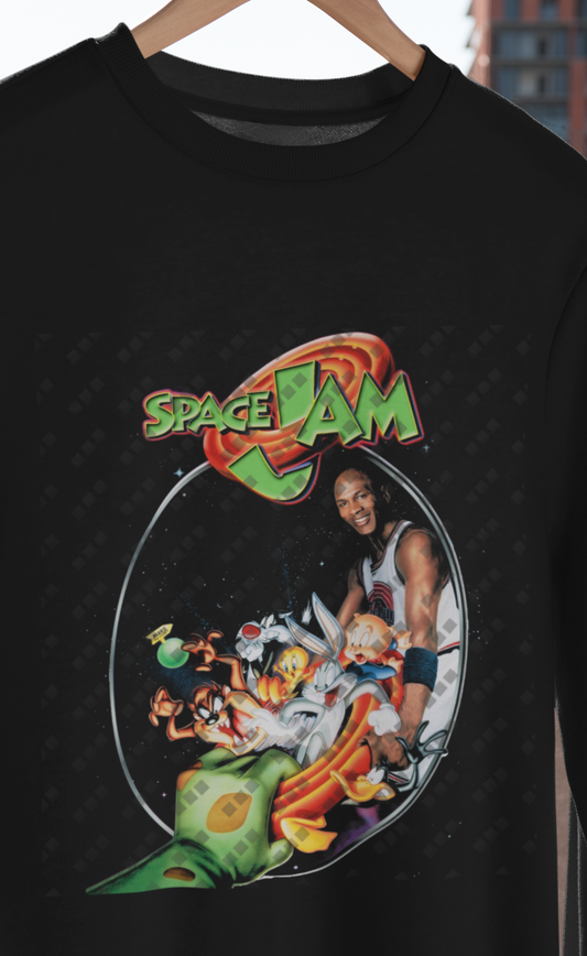 Space Jam- Micheal Jordan Halftone Crewneck Sweatshirt