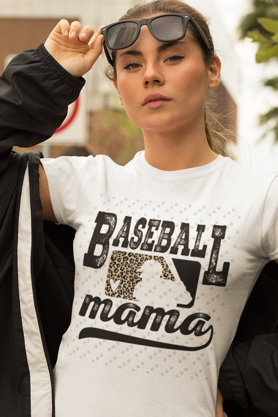Baseball Mama Wild Style Graphic Women's T-Shirt