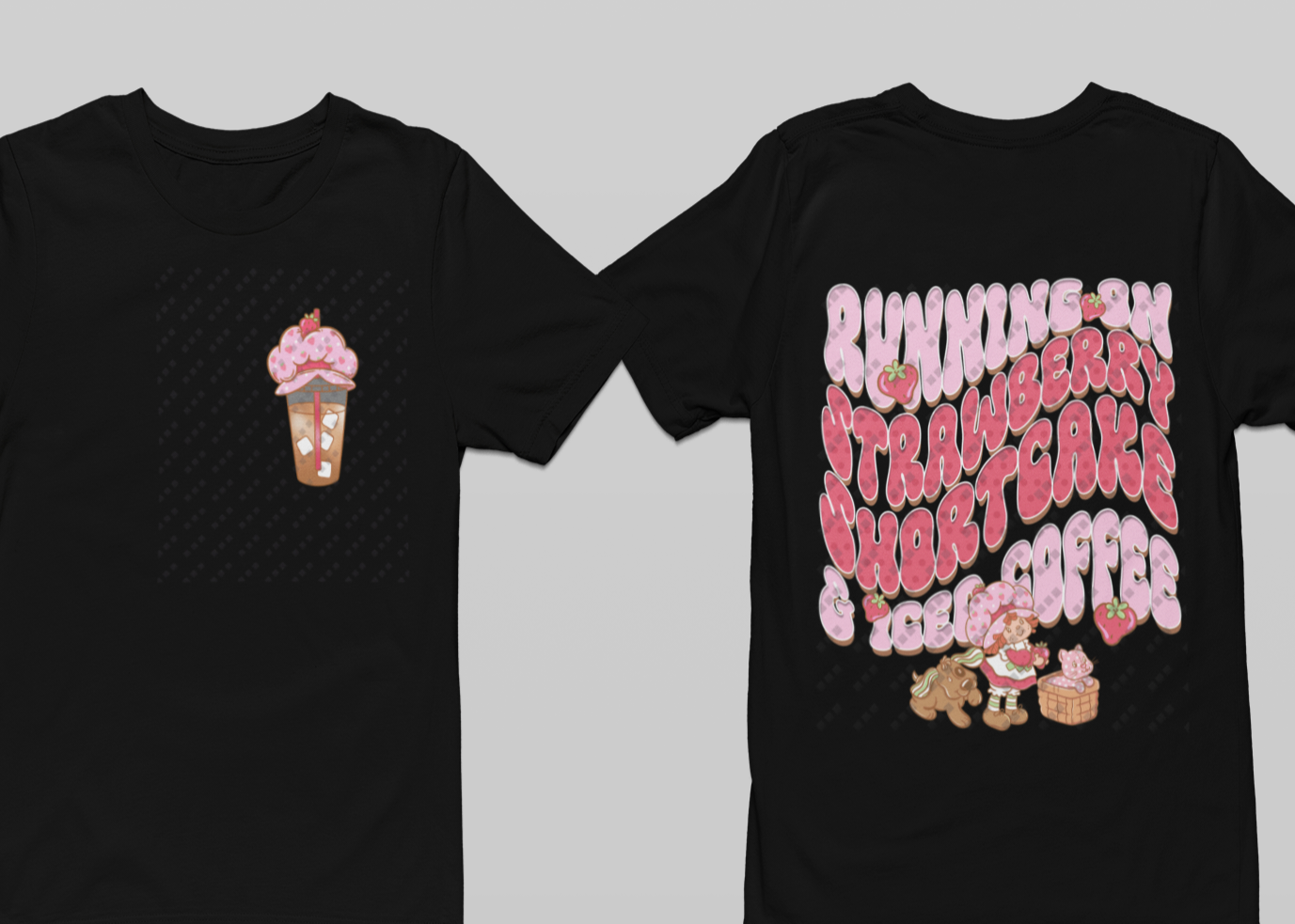 Running On Strawberry Shortcake & Iced Coffee T-Shirt | Women's Design