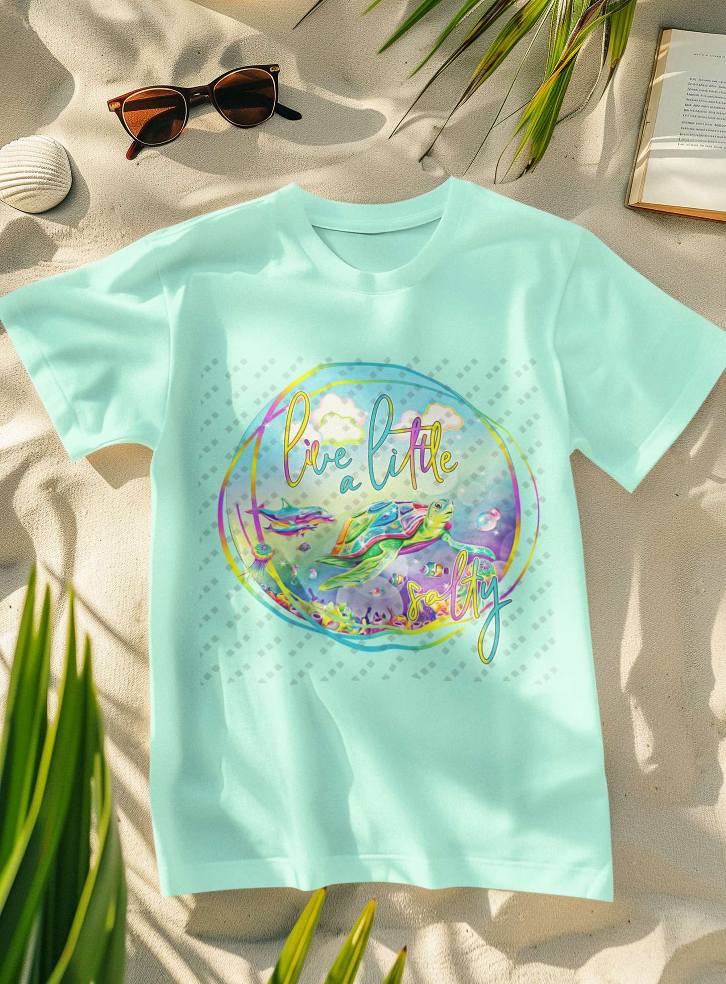 Live A Little Salty – Women's Coastal Graphic Tee