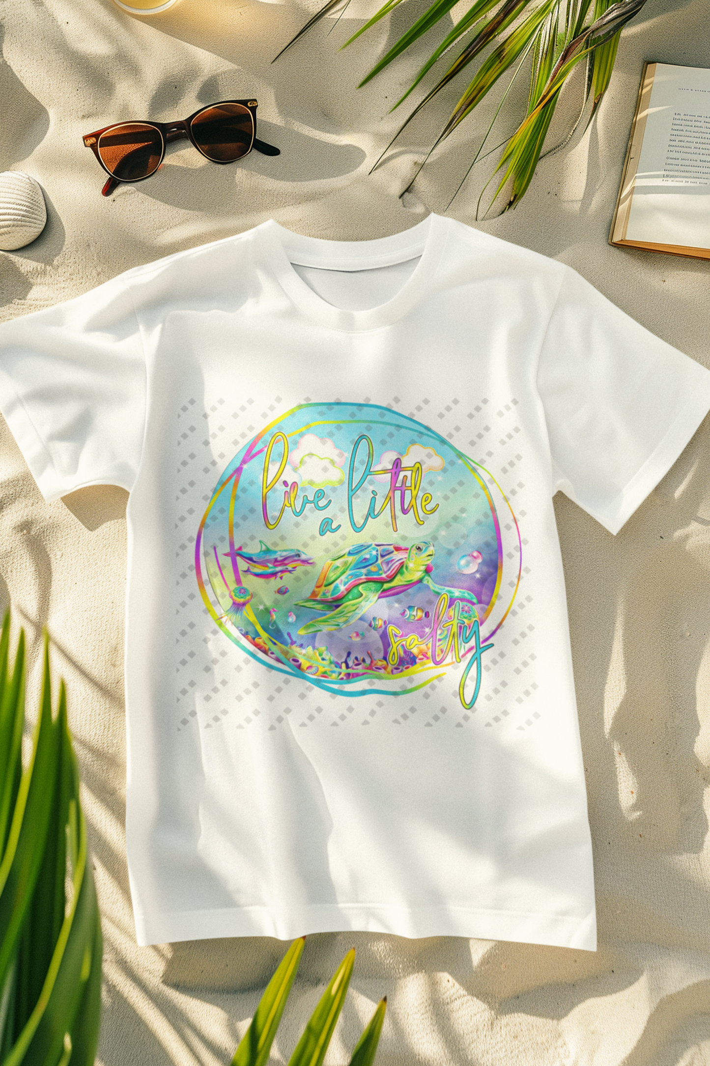 Live A Little Salty – Women's Coastal Graphic Tee