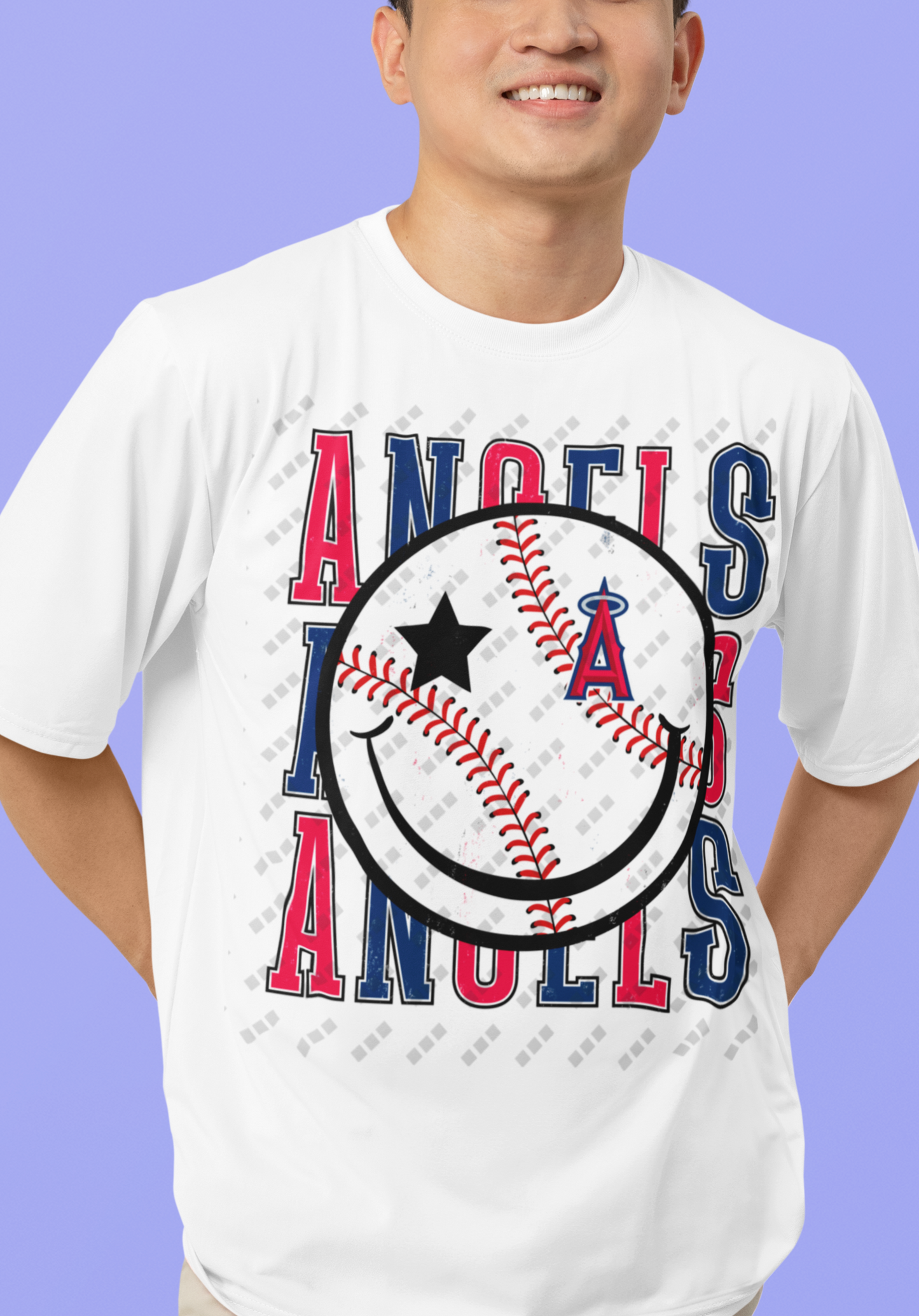 Los Angeles Angels Smiley Face Tee – Unisex