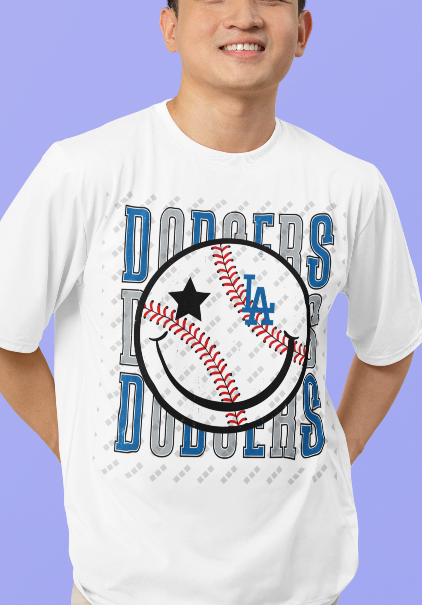 Los Angeles Dodgers Smiley Face Tee – Unisex