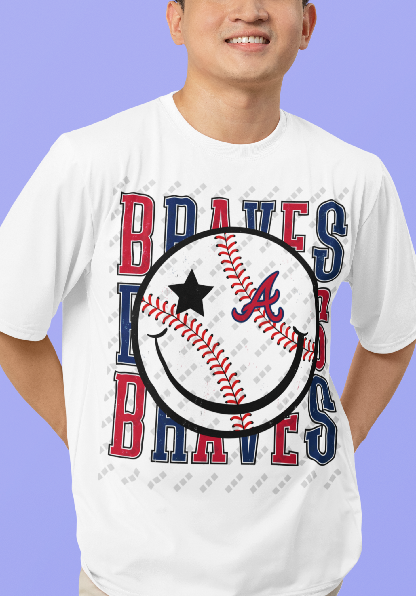 Atlanta Braves Smiley Face Tee – Unisex