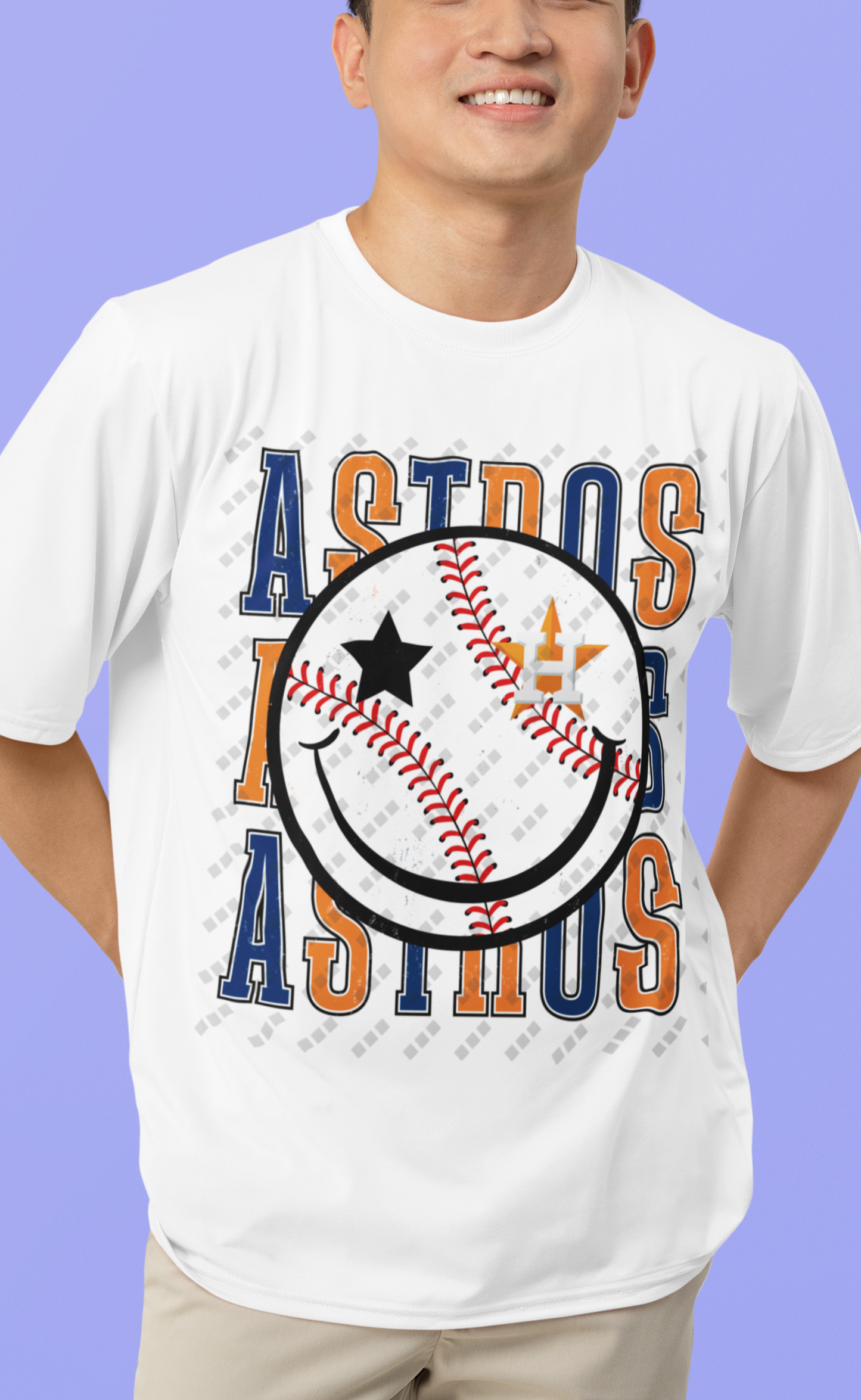 Houston Astros Smiley Face Tee – Unisex