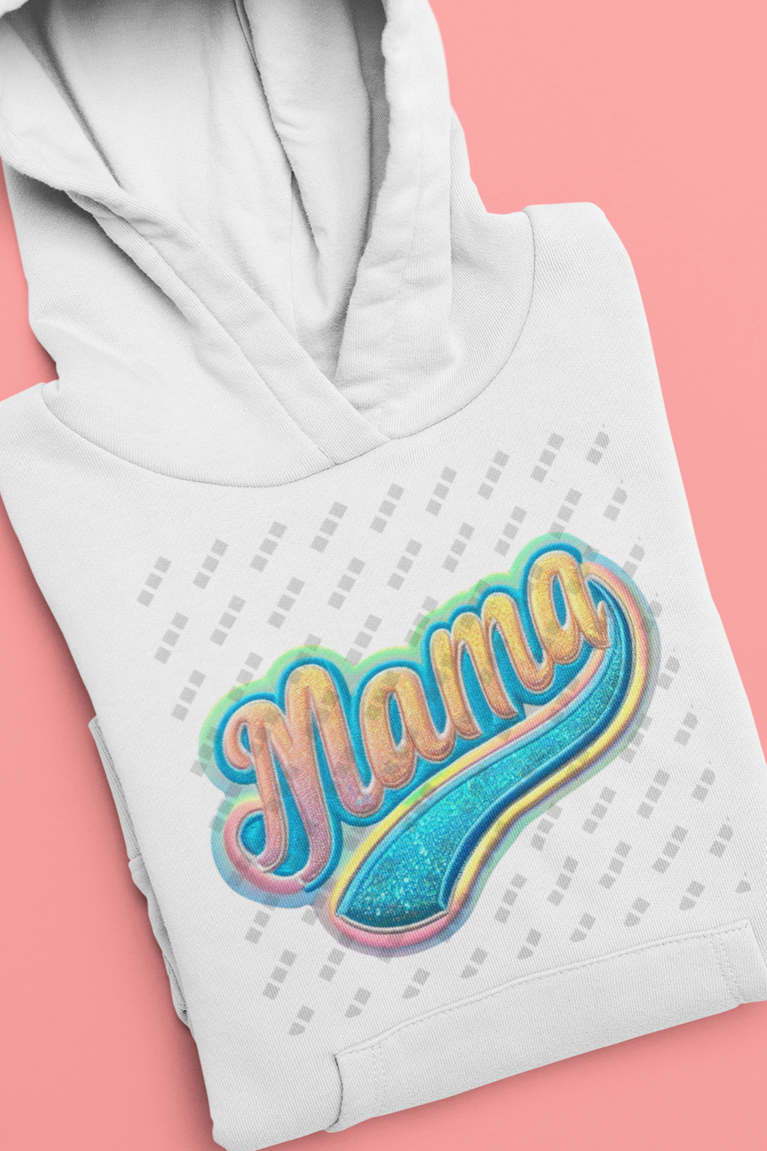 Mama Faux Embroidered Gradient Graphic Tee, Crewneck, Hoodie