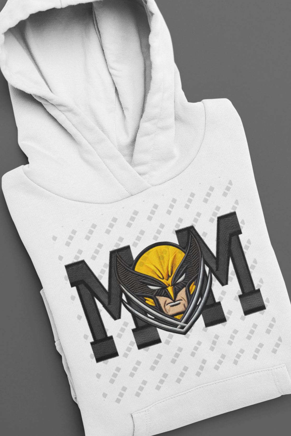 Mom Wolverine Faux Embroidered Design