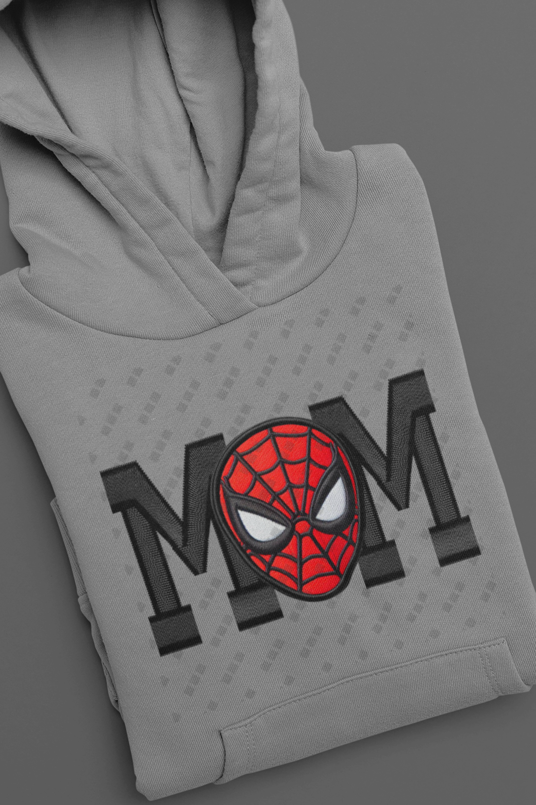 Mom Spiderman Faux Embroidered Design