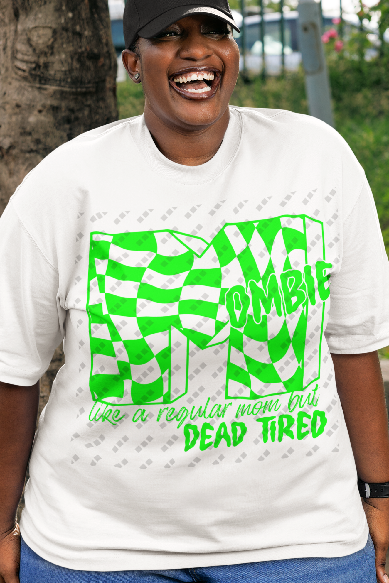 Mombie Fluorescent Green Womans Design / Unisex