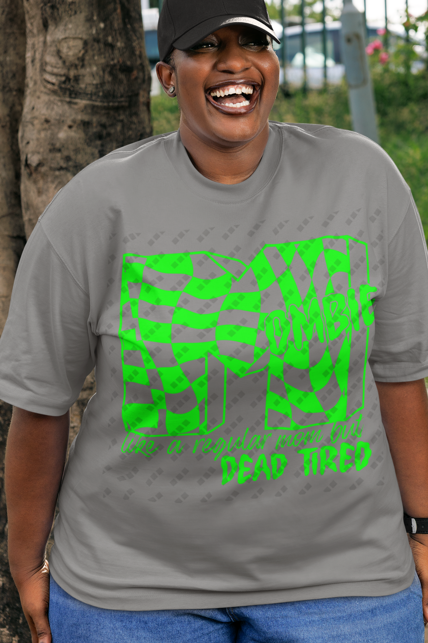 Mombie Fluorescent Green Womans Design / Unisex