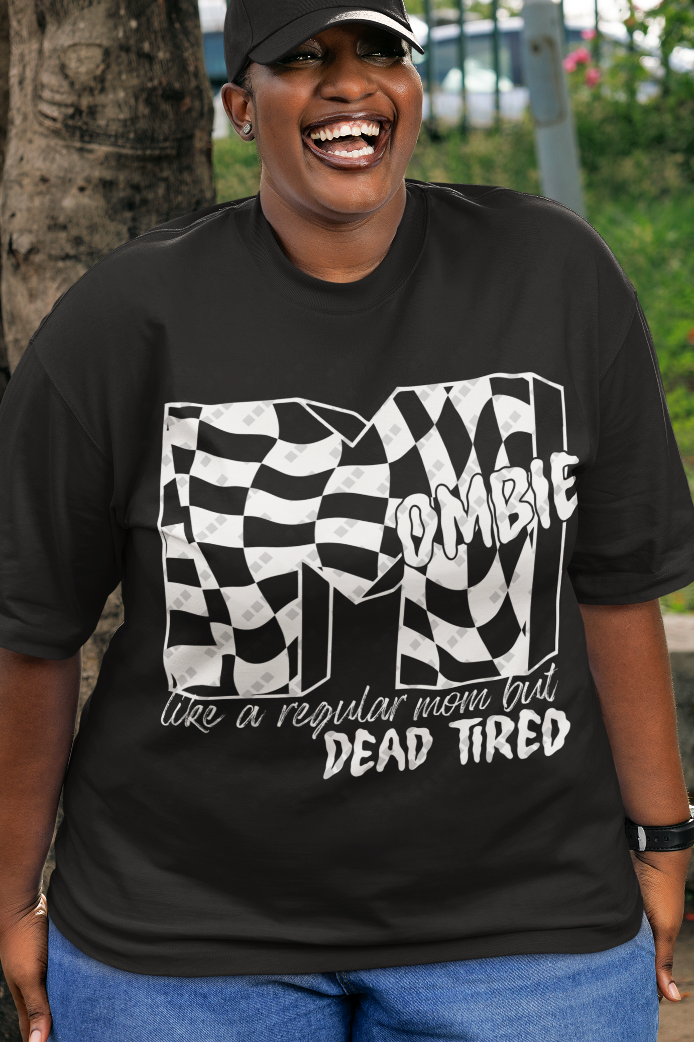 Mombie- White- Womans Design, Unisex