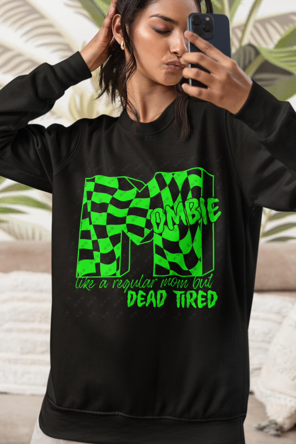 Mombie Fluorescent Green Womans Design / Unisex