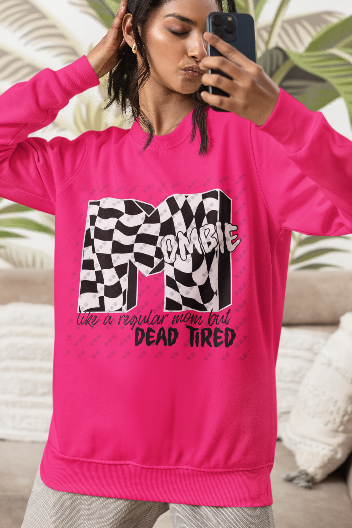 Mombie|Black and White Woman's Design Unisex