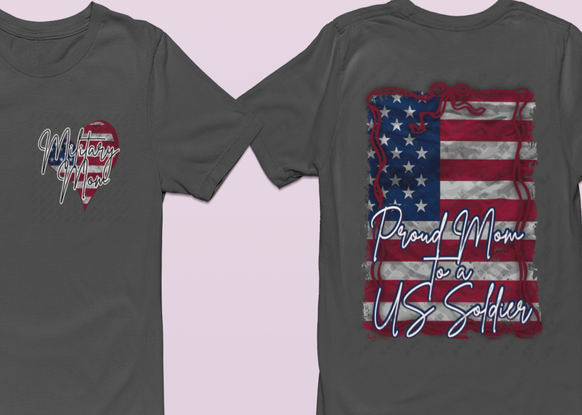 Military Mom Double Sided T-Shirt