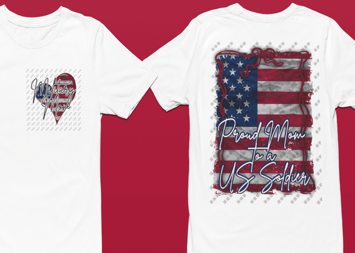 Military Mom Double Sided T-Shirt