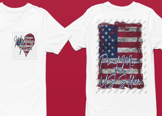 Military Mom Double Sided T-Shirt