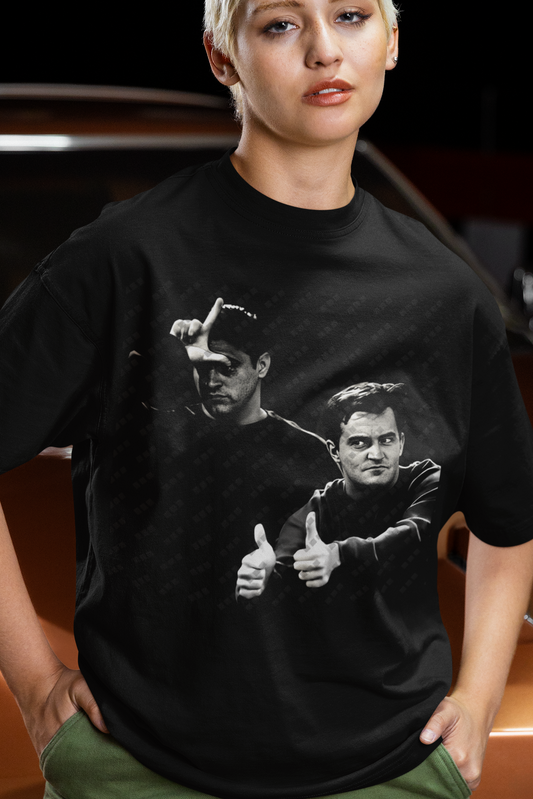Friends Joey and Chandler Halftone