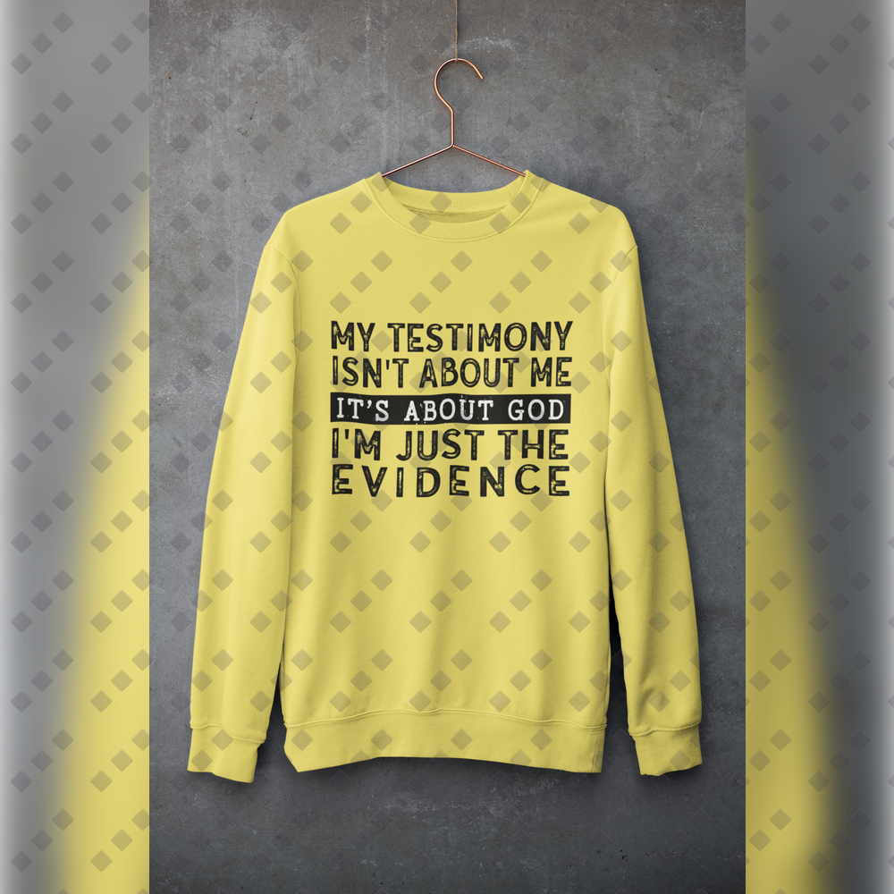 I'm Just The Evidence – Unisex Crewneck Sweatshirt (Faith Design)