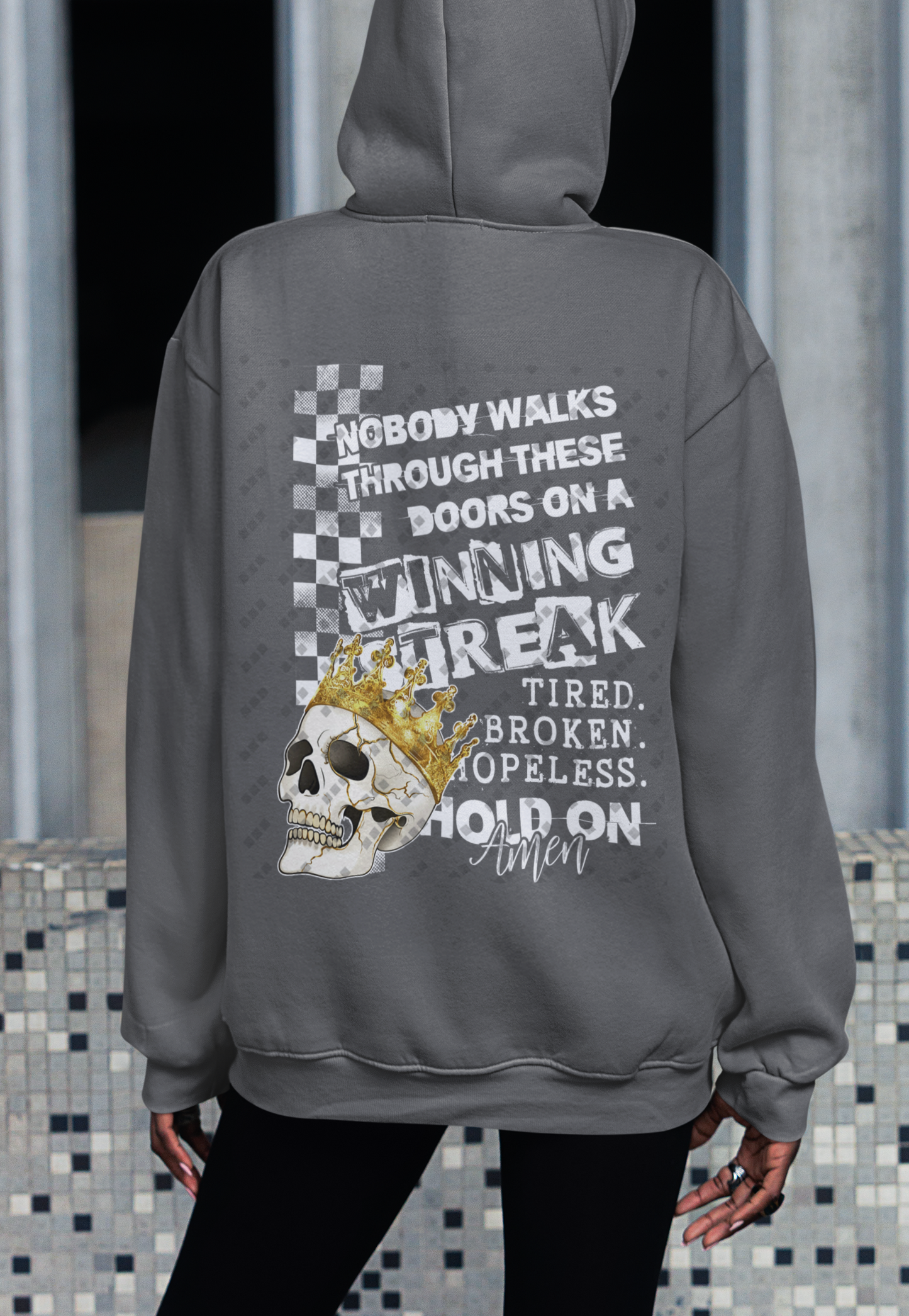 Tired Of Being Broken – Jelly Roll Skull Graphic Unisex Hoodie