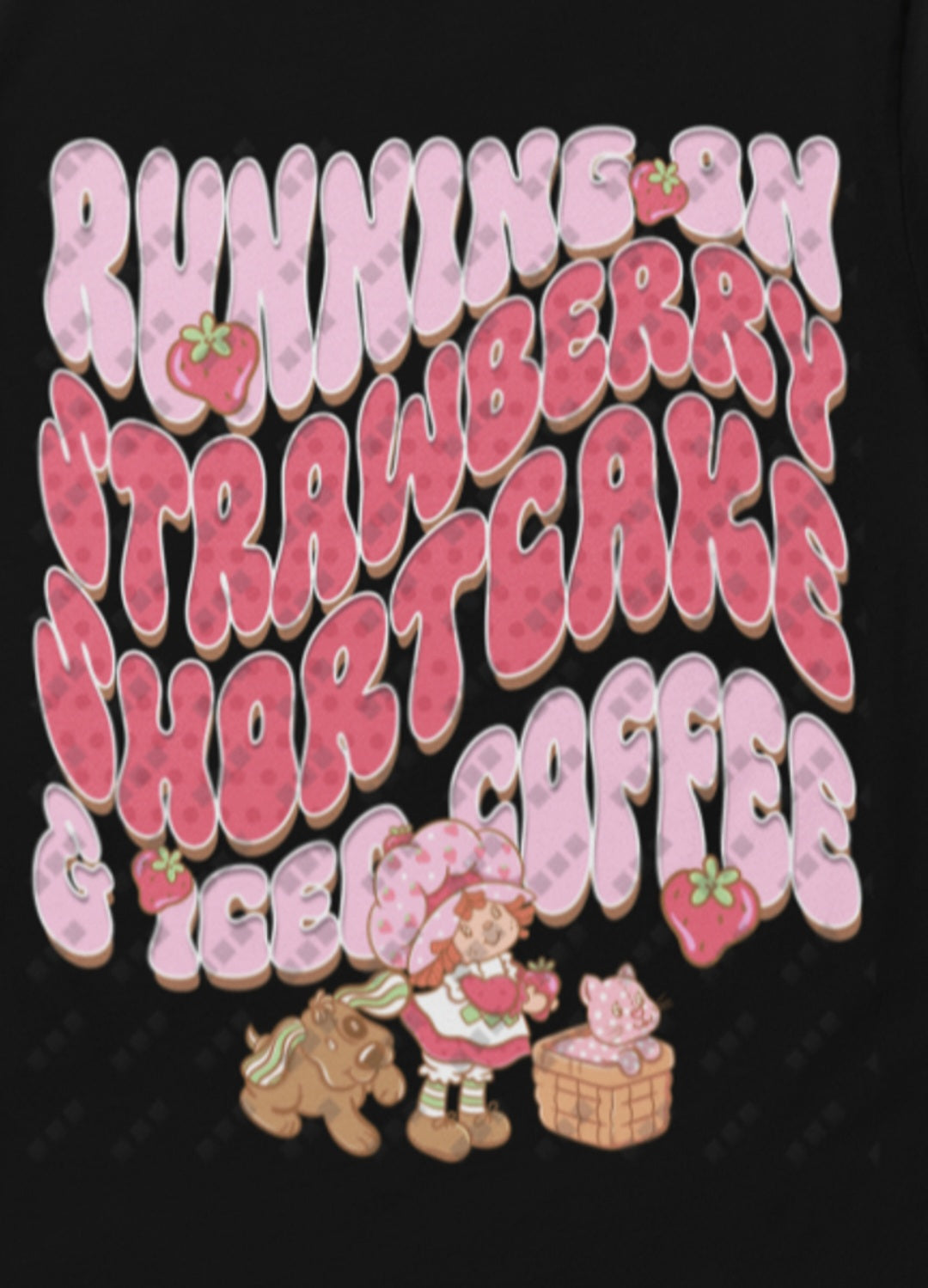 Running On Strawberry Shortcake & Iced Coffee T-Shirt | Women's Design