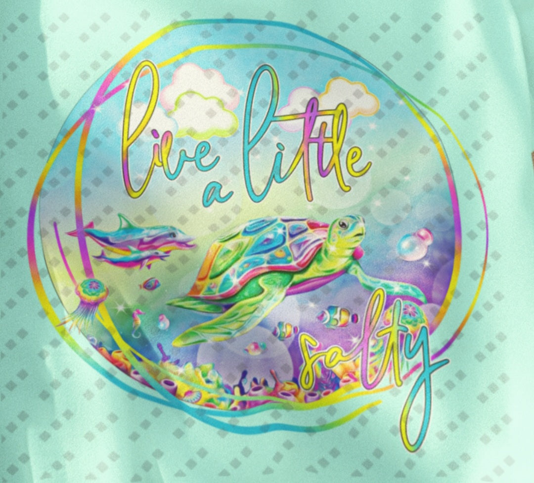 Live A Little Salty – Women's Coastal Graphic Tee