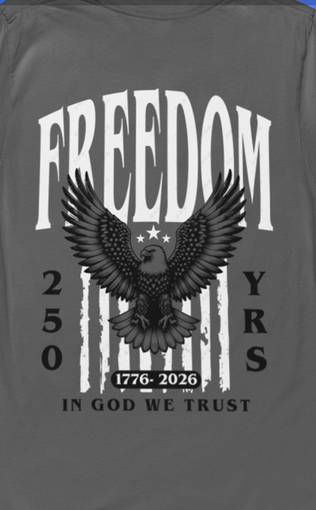 Freedom 250 Years Double-Sided DTF Printed T-Shirt