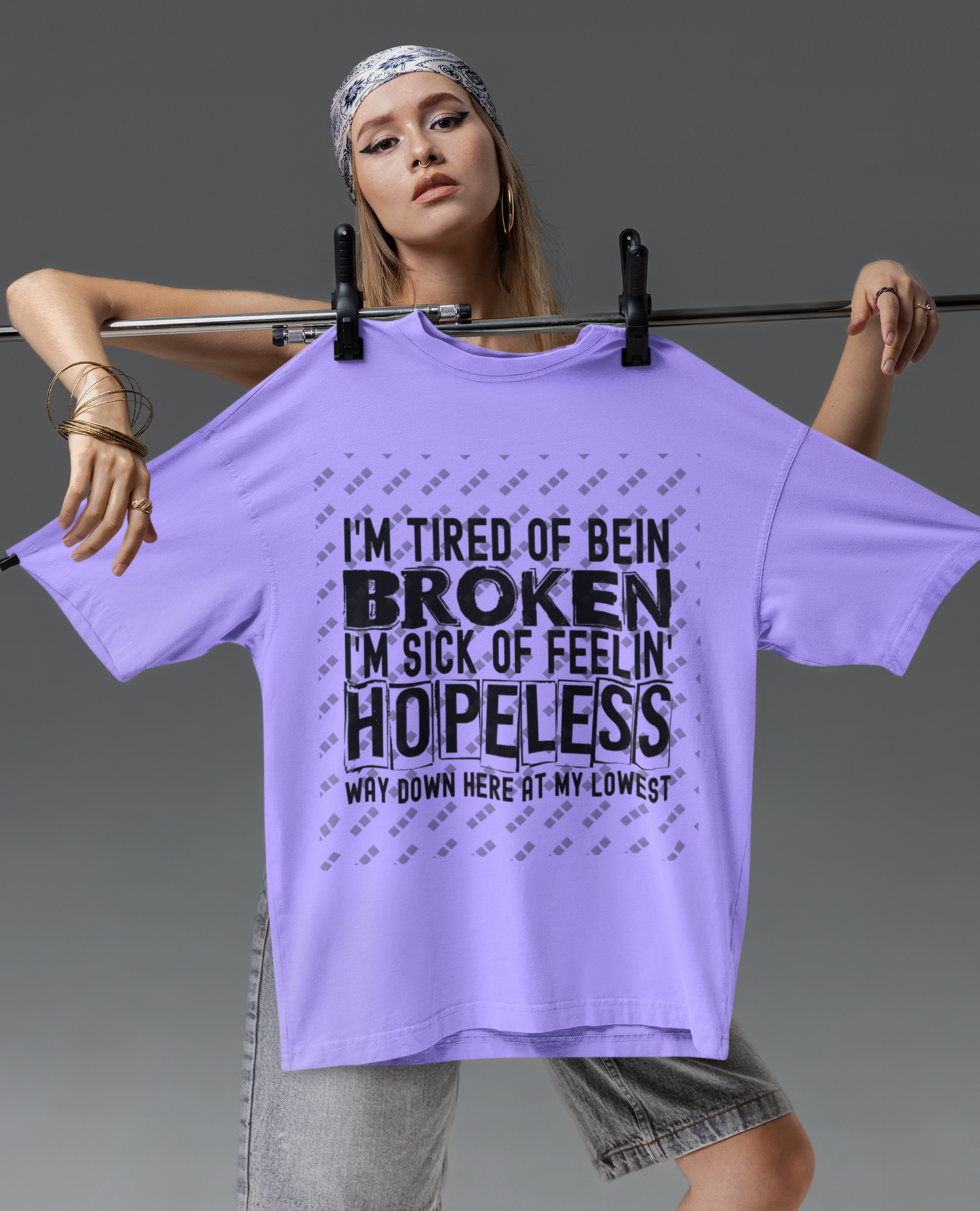 Tired Of Being Broken – Jelly Roll Lyric Unisex T-Shirt