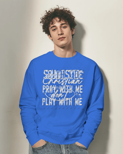 Southside Christian Crewneck Sweatshirt-DESIGN IN WHITE