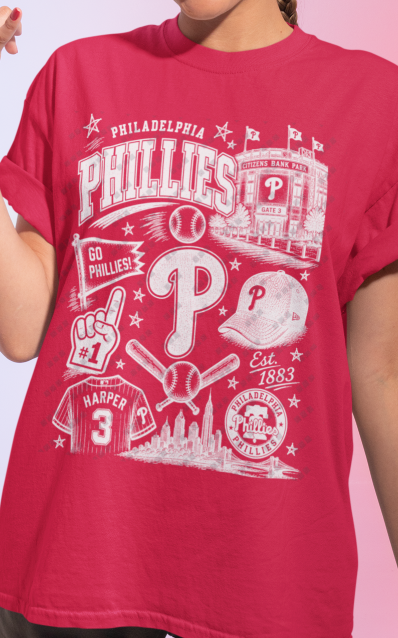 Philadelphia Phillies Sketch Tee