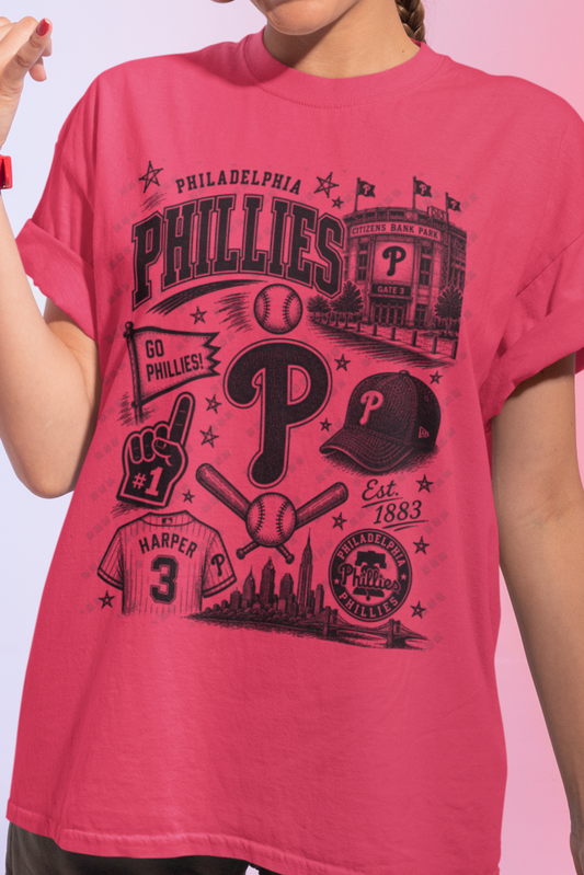 Philadelphia Phillies Sketch Tee