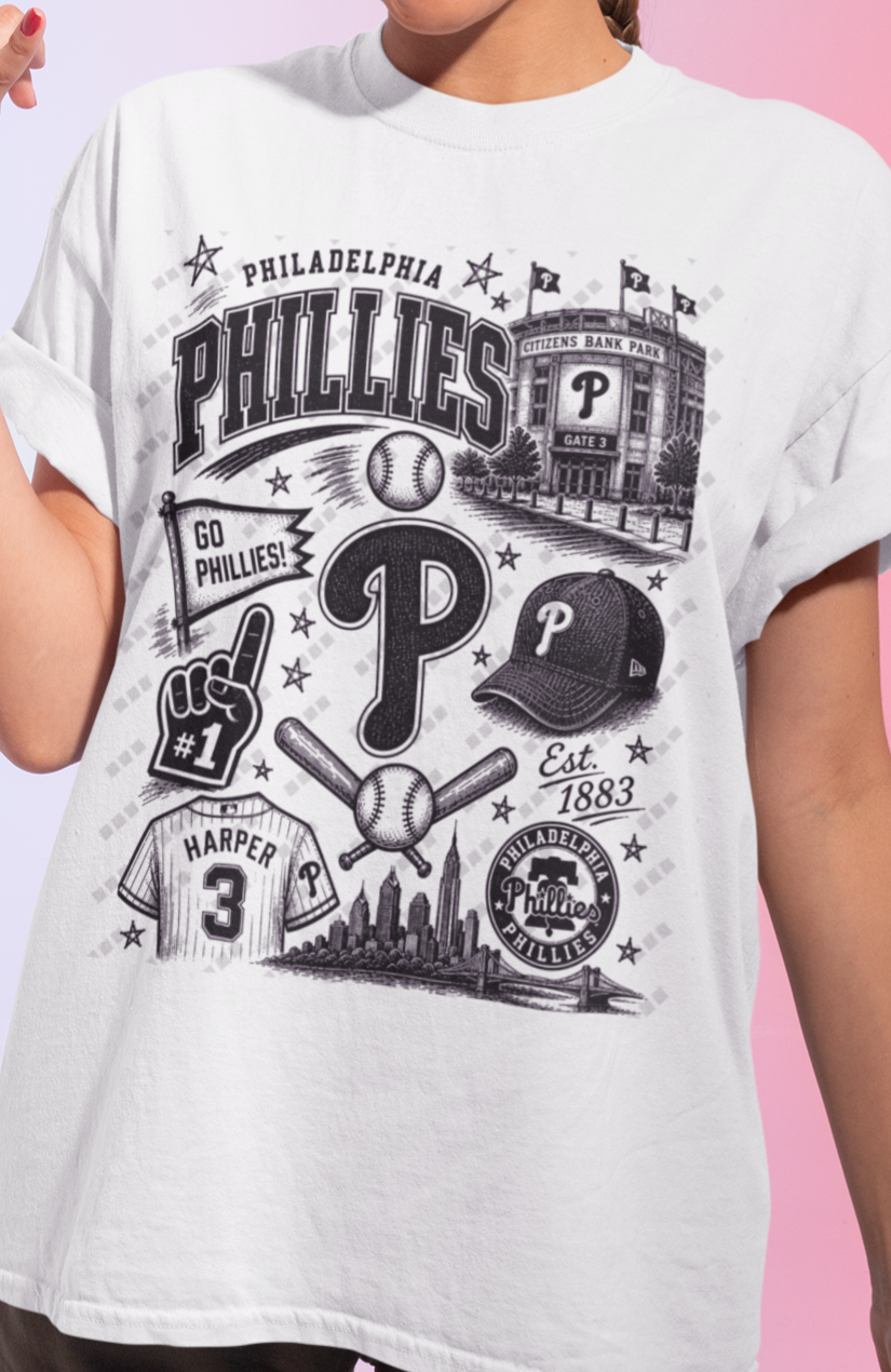 Philadelphia Phillies Sketch Tee