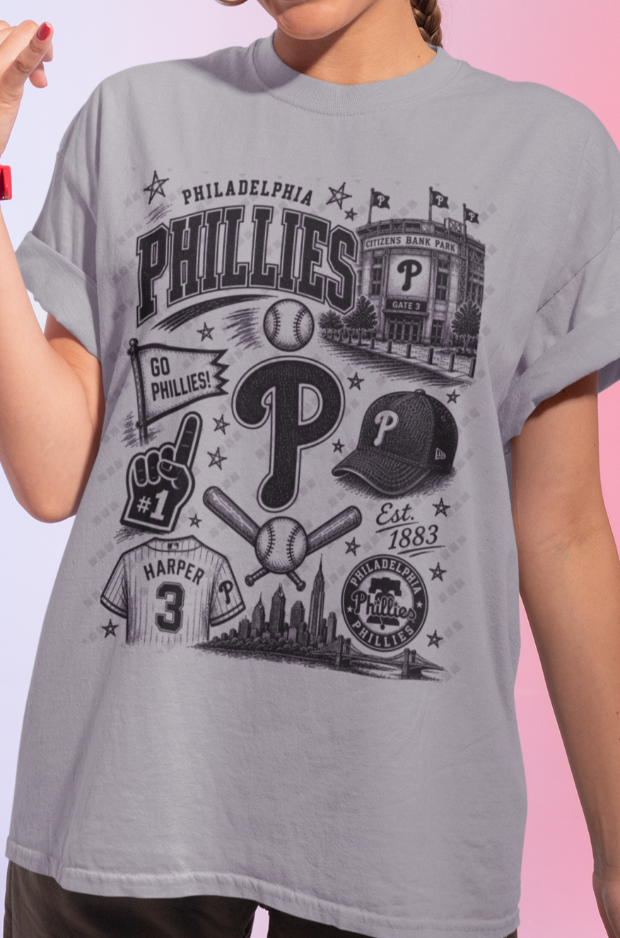 Philadelphia Phillies Sketch Tee